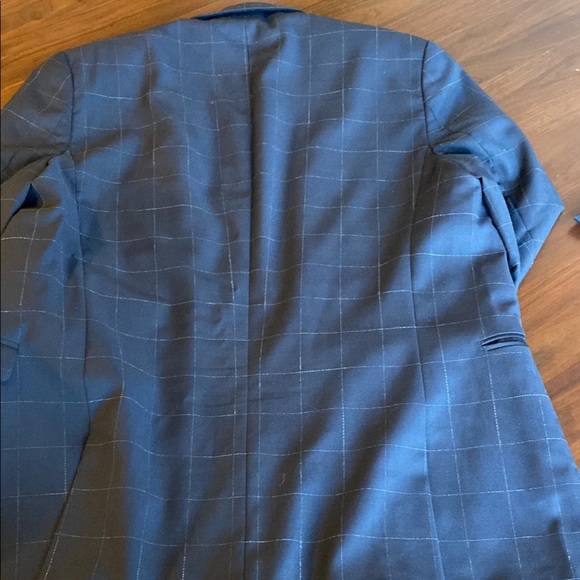 Hugo boss - Men's Navy Checkered Suit - 40R - Picture 8 of 16